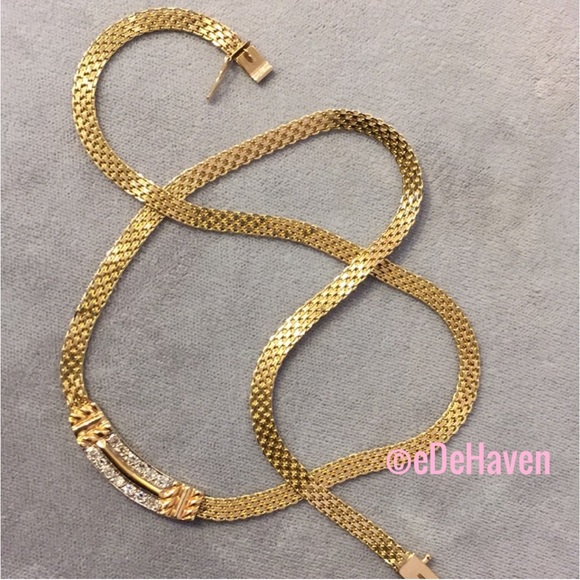 🌟14k Byzantine link & diamond necklace - Picture 3 of 8